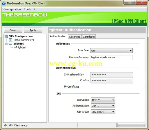 TheGreenBow IPSec VPN Client 5.55.001的图片1