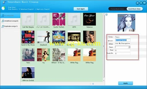 Tenorshare Music Cleanup 1.1.0.3 Build 2089的图片1