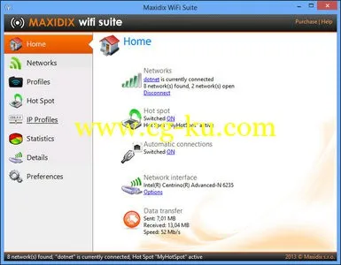 Maxidix Wifi Suite 14.9.22 Build 720 无线网络管理辅助工具的图片1