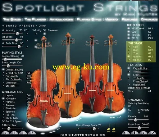 Kirk Hunter Studios Spotlight Strings UPDATED Bertha KONTAKT的图片1