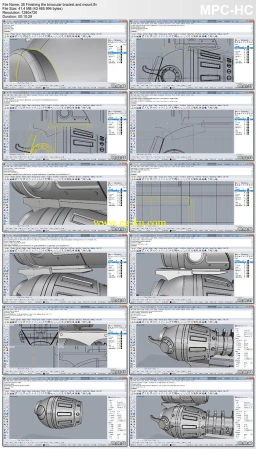 Dixxl Tuxxs – Modeling a Ray Gun in Rhino的图片2