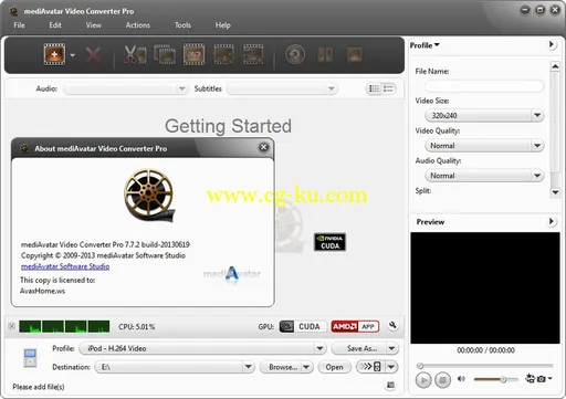 mediAvatar Video Converter Pro 7.7.2.20130619 视频转换器的图片2