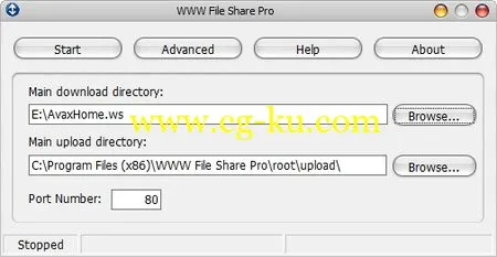 WWW File Share Pro 7.0 简易的FTP服务器的图片1