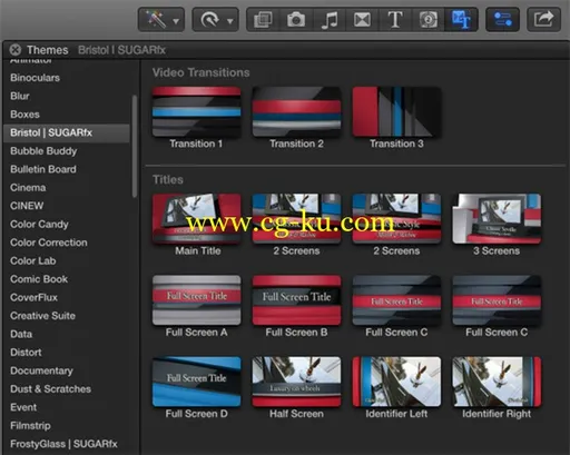 SugarFx Bristol 1.0 Animated Theme for FCPX (Mac OS X)的图片1