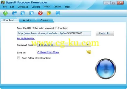 Bigasoft Facebook Downloader 1.2.28.4878 Multilanguage Facebook视频下载工具的图片1