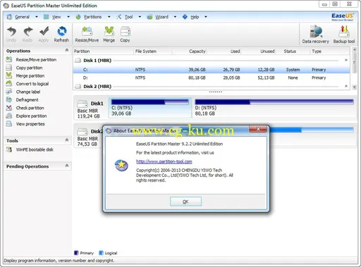 EASEUS Partition Master 9.2.2 Server\Professional\Technican\Unlimited Edition 硬盘分区管理工具的图片2