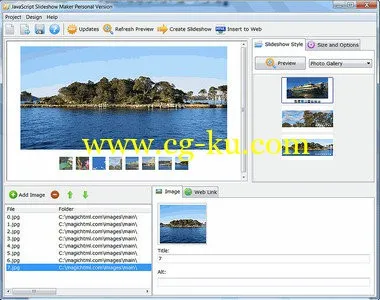 Magic Hills Javascript Slideshow Maker 3.2 创建 HTML 照片幻灯片的图片1