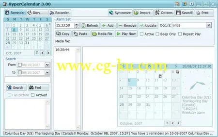 HyperCalendar Pro 3.33 日历带媒体播放功能的图片2