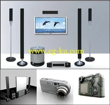 Home Theater 3D Model 家庭影院3D模型的图片1