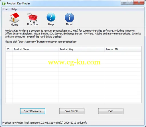 Vodusoft Product Key Finder 6.0.0.10的图片1