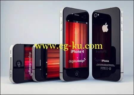 iPhone 4 Model – Cinema 4D  苹果手机模型的图片1