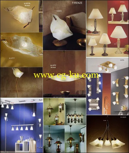 Big Collection 3D Lamp 灯3D模型的图片1