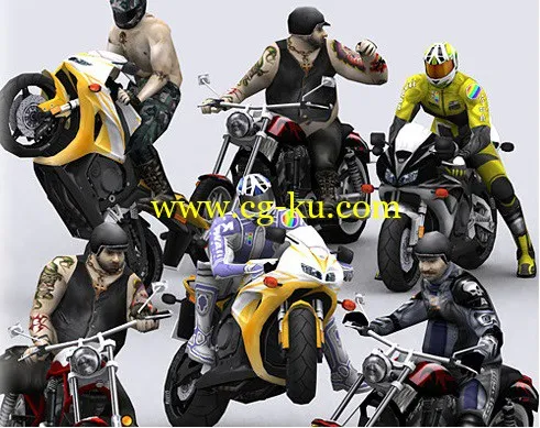 3DRT Motorbikes Package animated 1.1的图片1