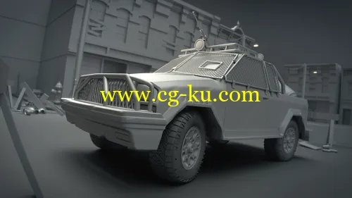 CGCookie – Post Apocalyptic Vehicle Bonus: Sculpting Damage的图片1