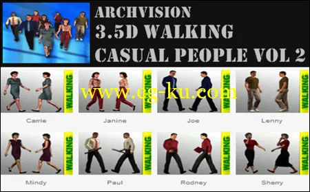 Archvision RPC – 3.5d walking casual people vol 2的图片1