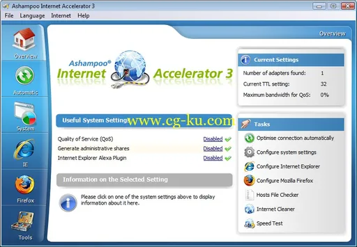 Ashampoo Internet Accelerator 3.30 DC 16.06.2014的图片1