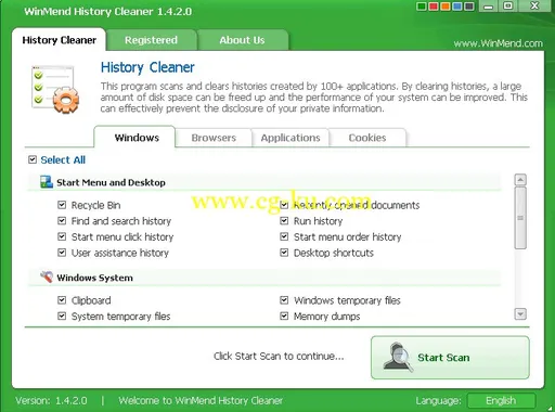 WinMend History Cleaner 2.0 + Portable Multilingual的图片1