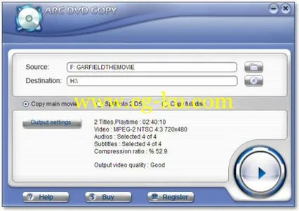 Arc DVD Copy 1.5.47 DVD光盘复制工具 支持 SCSI,IDE,USB DVD刻录机的图片1