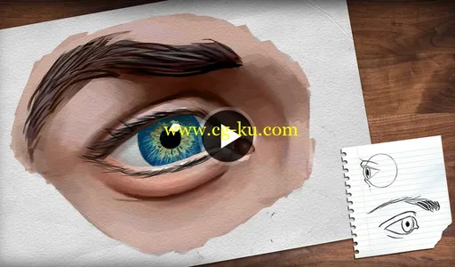 Dixxl Tuxxs – Drawing the Human Eye in Photoshop的图片1