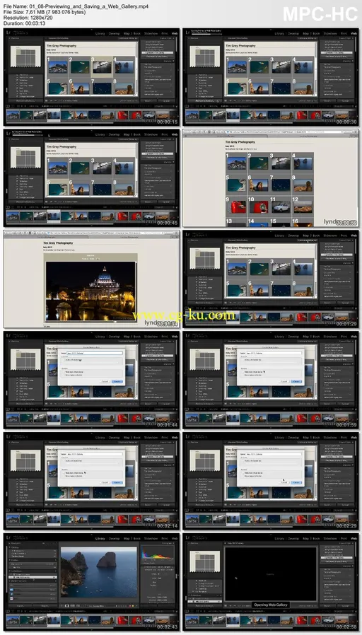 Lynda – Lightroom 5: 06 Creating Web Galleries的图片2