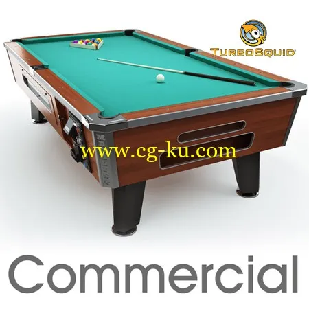 TurboSquid – Pool table 8ft Commercial的图片1