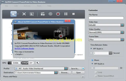 ImTOO Convert PowerPoint to Video Business 1.1.1 Build-20120601 Multilingual + Portable的图片1