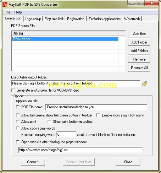 VaySoft PDF to EXE Converter 6.82的图片1