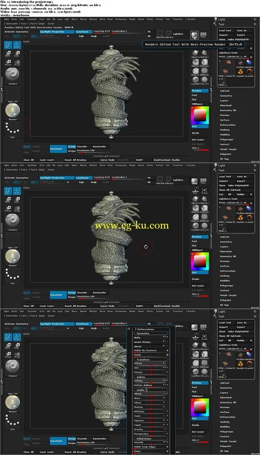 Dixxl Tuxxs – Sculpting a Dragon Scroll Asset in ZBrush的图片1