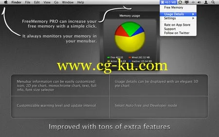 FreeMemory Pro 1.8.1 MacOSX  内存释放工具的图片1