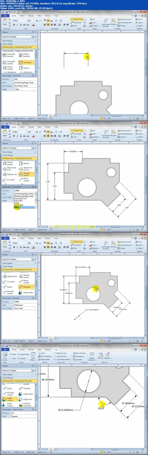 Que Video – USING Microsoft Visio 2010的图片1