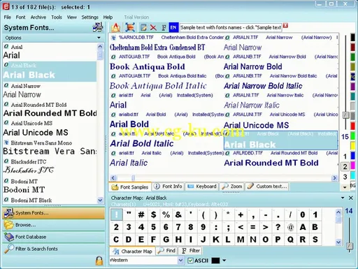 Lanmisoft Font Explorer L.M. 6.1.0.10的图片1