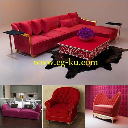 Red Sofa Collection 红沙发系列模型的图片1