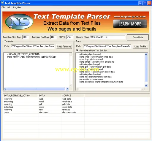 Nsasoft Text Template Parser 2.4.5的图片1