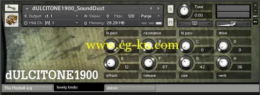 sound DUST dULCITONE1900 KONTAKT的图片1