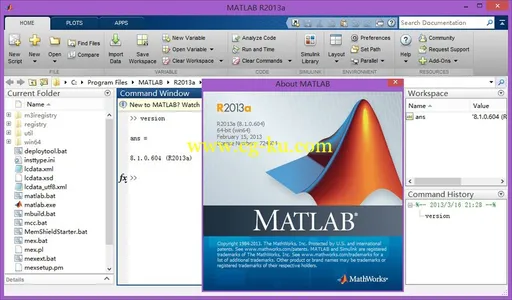 Mathworks Matlab R2013a 矩阵实验室的图片1