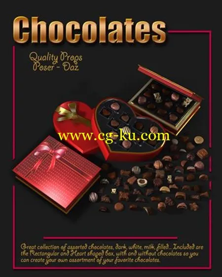 Poser DAZ Exnem Chocolates Props的图片1