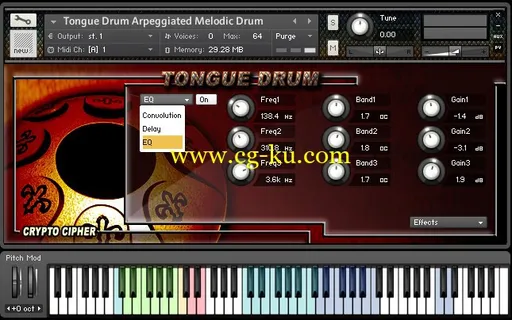 Crypto Cipher Tongue Drum KONTAKT的图片1