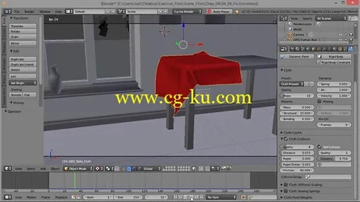 Lynda – Cloth Simulation in Blender的图片1