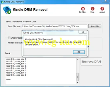 Kindle DRM Removal 5.2.908.264 DRM电子书解密的图片2