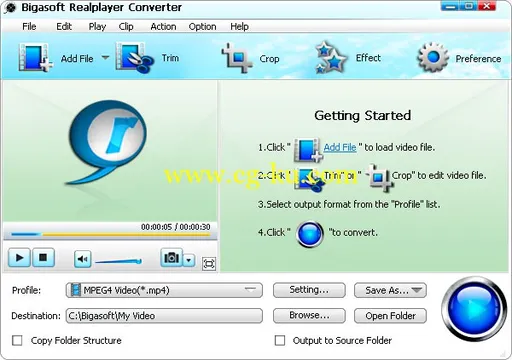 Bigasoft RealPlayer Converter 3.7.50.5067 RM转换器的图片2