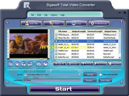 Bigasoft Total Video Converter 3.7.47.4976 视频转换器的图片1