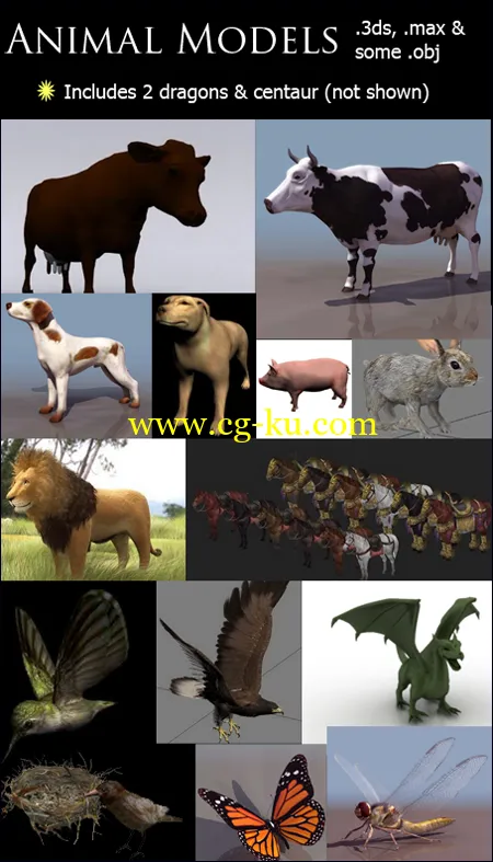3D Animal Models for 3ds Max的图片1