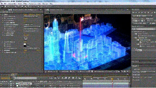 cinema 4d tutorial.net – Hologram city的图片1