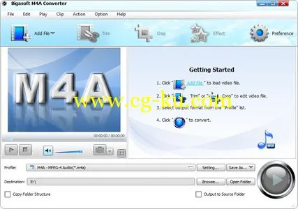 Bigasoft M4A Converter 3.7.45.4933 M4A音乐转换器的图片1