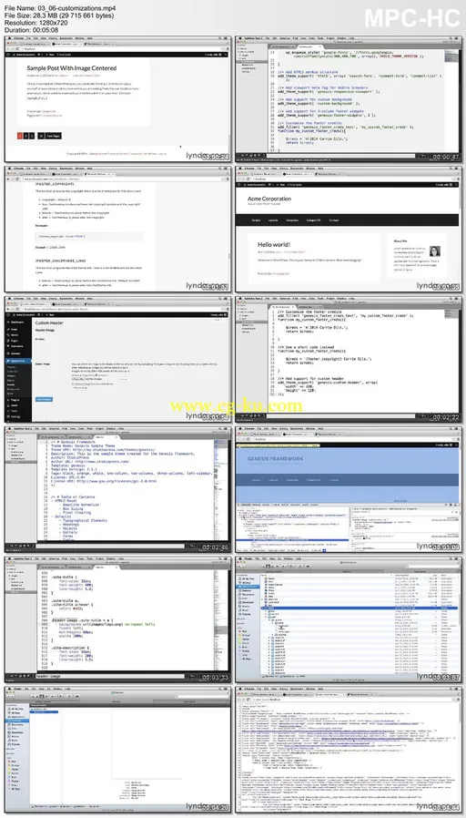 Lynda – Customizing Themes with Genesis for WordPress的图片2