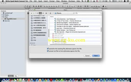 IWrite Epub Batch Convert Txt 1.2 MacOSX的图片1