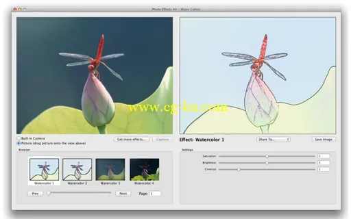 Photo Effects 4 Water Colors 2.2.0 MacOSX的图片1