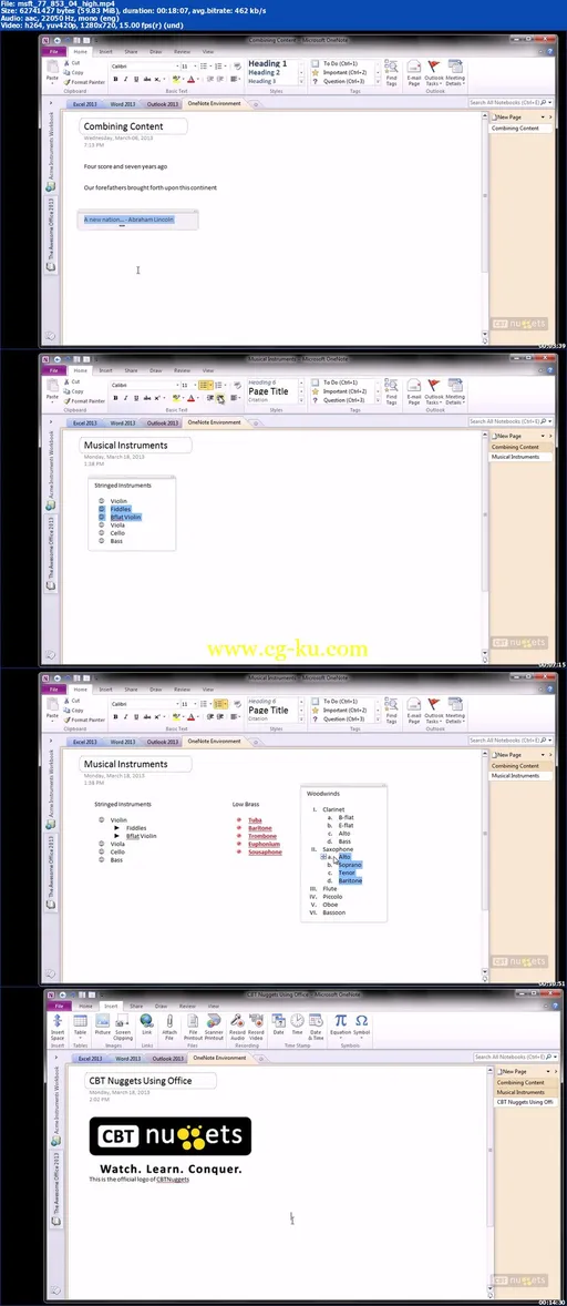 CBT Nuggets – Microsoft Office OneNote 2010的图片2