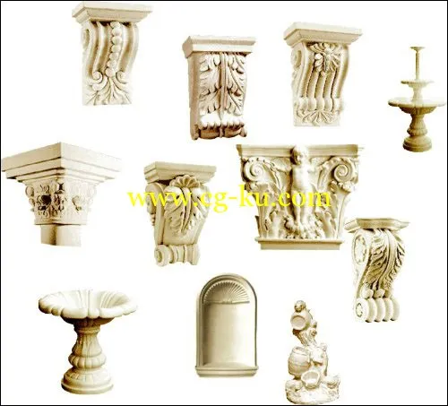 Decorative Gypsum 3D Models part 2 石膏3D模型 第2部分的图片1