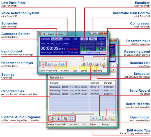 Pistonsoft MP3 Audio Recorder Pro 2.0的图片2